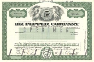 Dr. Pepper Co. - SPECIMEN - Stock Certificate